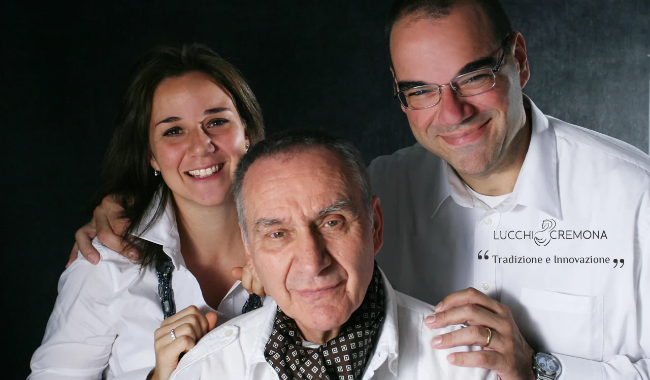 Giovanni Lucchi con i figli Marta e Massimo