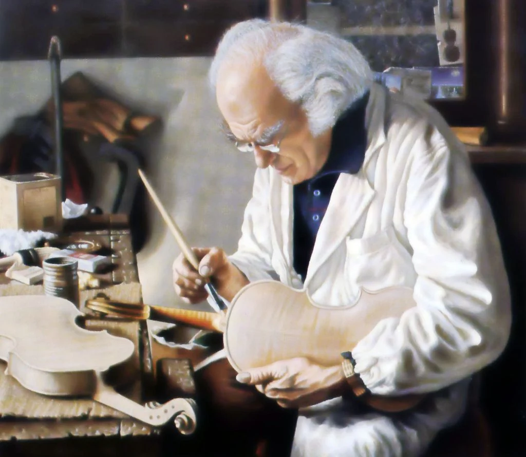 Il maestro Otello Bignami al lavoro